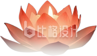 手绘莲花灯河灯