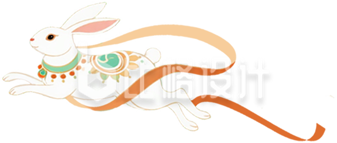 可爱玉兔手绘插画