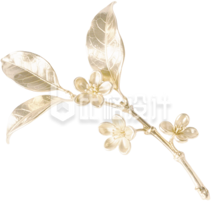 金色桂花树枝