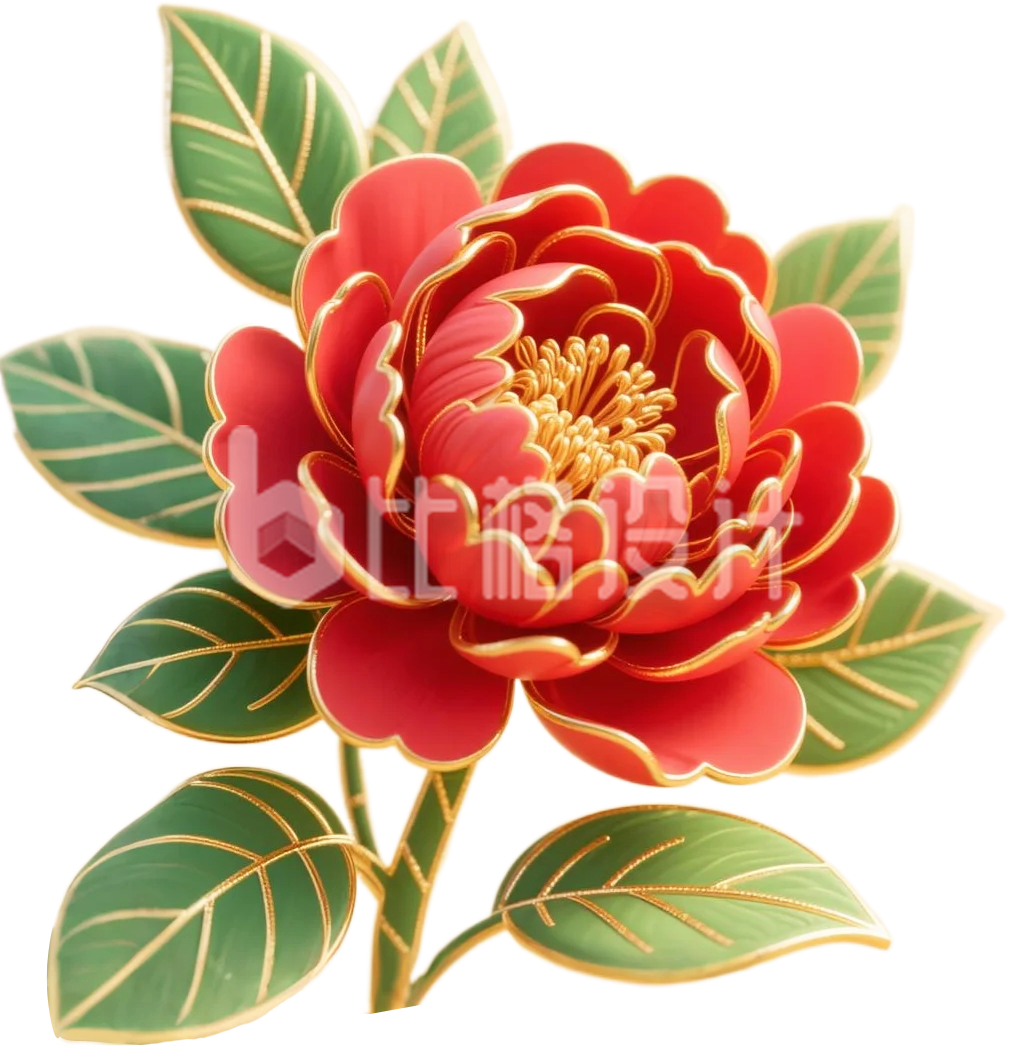 红色牡丹花