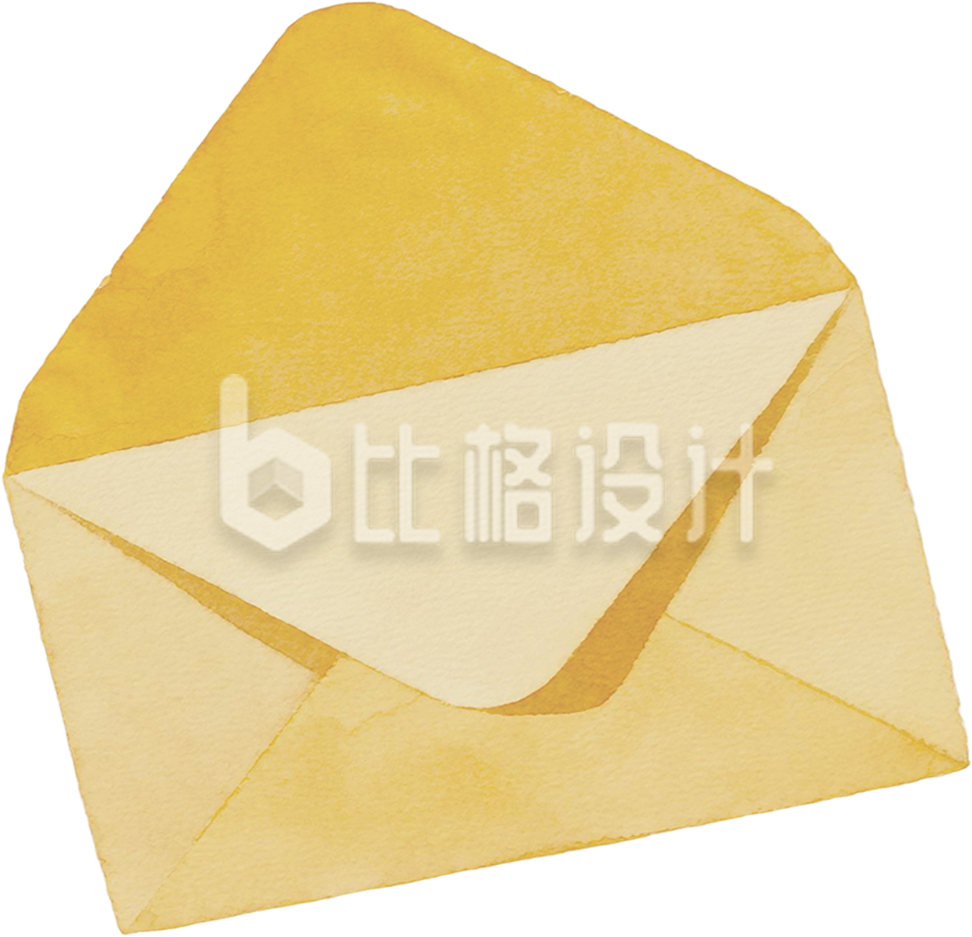 信封手绘黄色