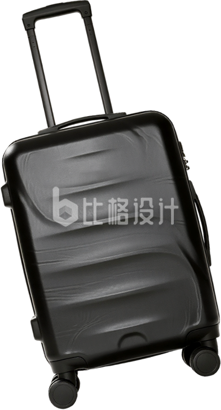 行李箱黑色实景旅游