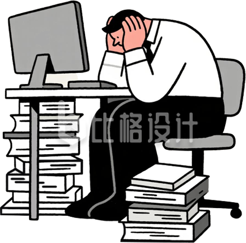 打工人上班趣味手绘
