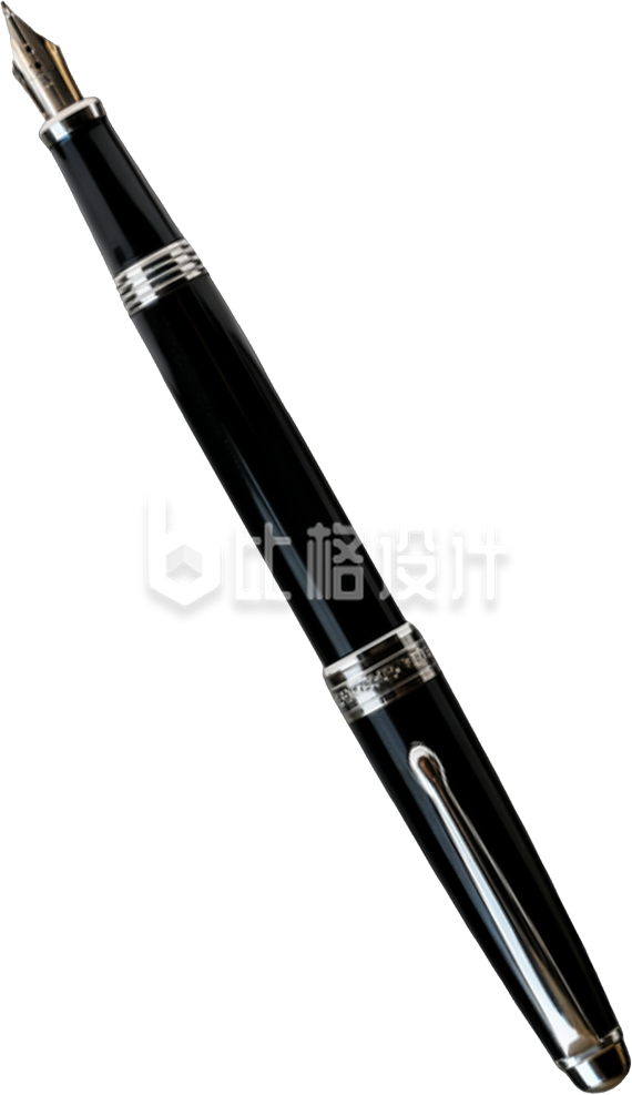黑色钢笔免抠图片