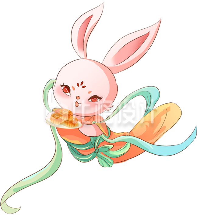 古风兔子拟人插画
