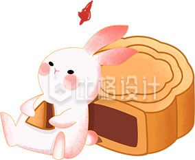 兔子月饼插画