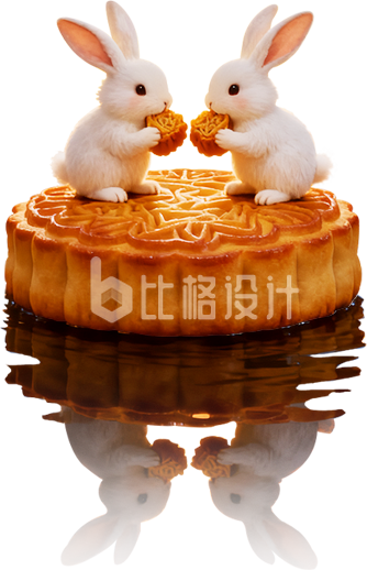 兔子月饼插画