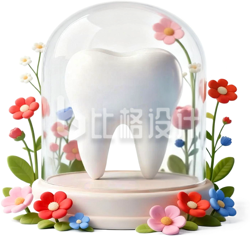 白色3D牙齿模型