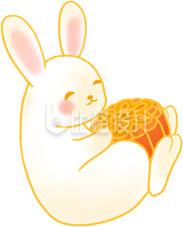 兔子月饼插画