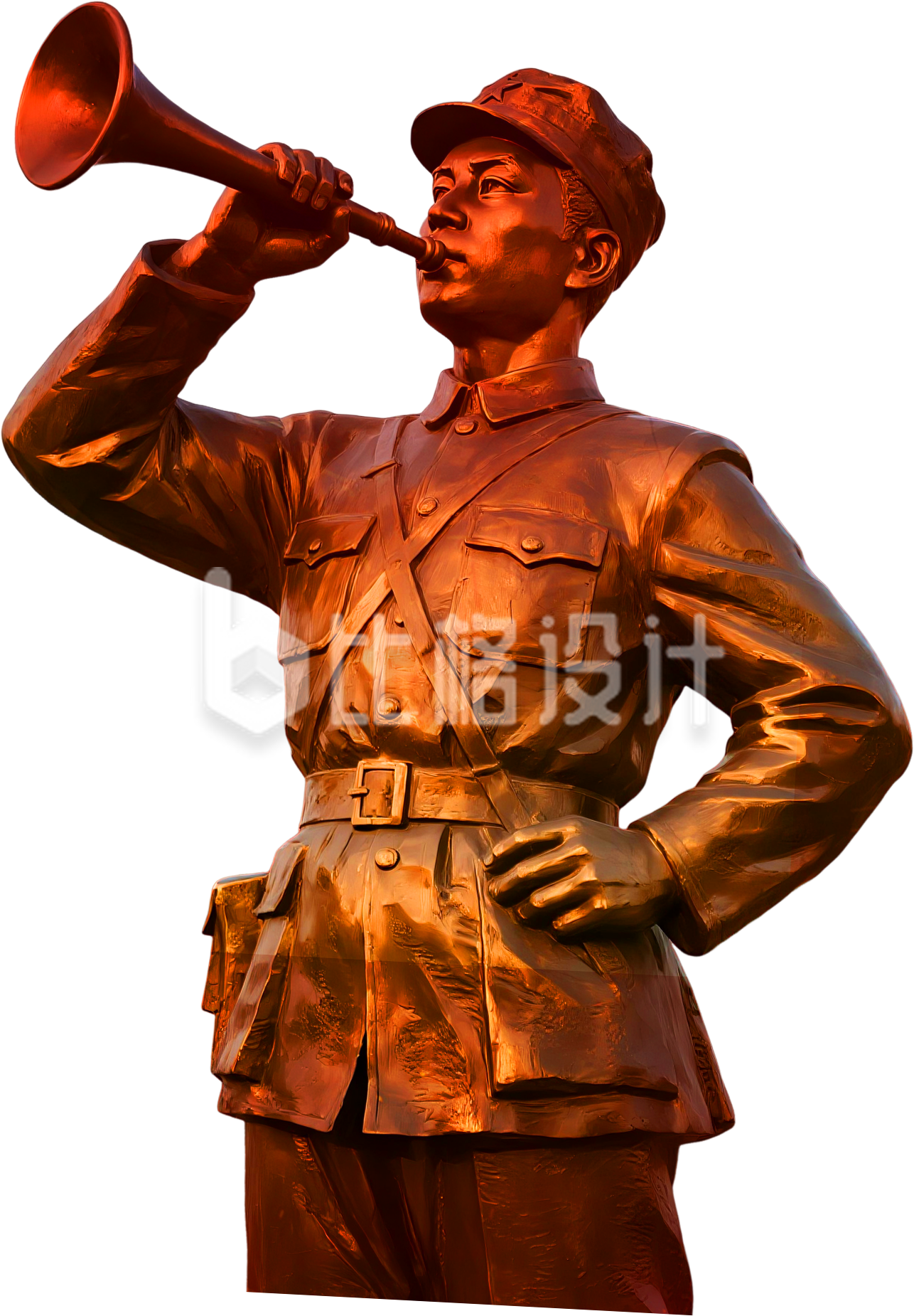 军人雕塑实景