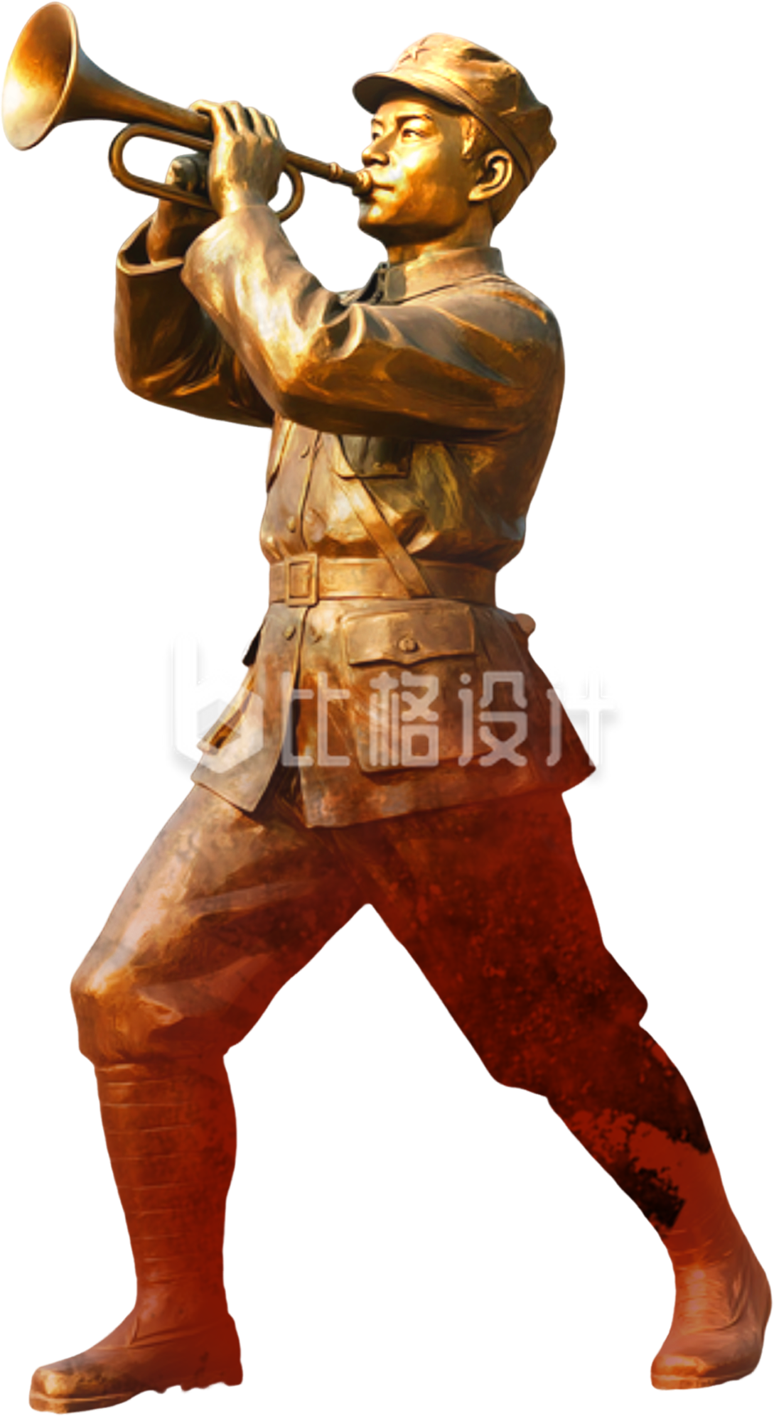 军人雕塑实景