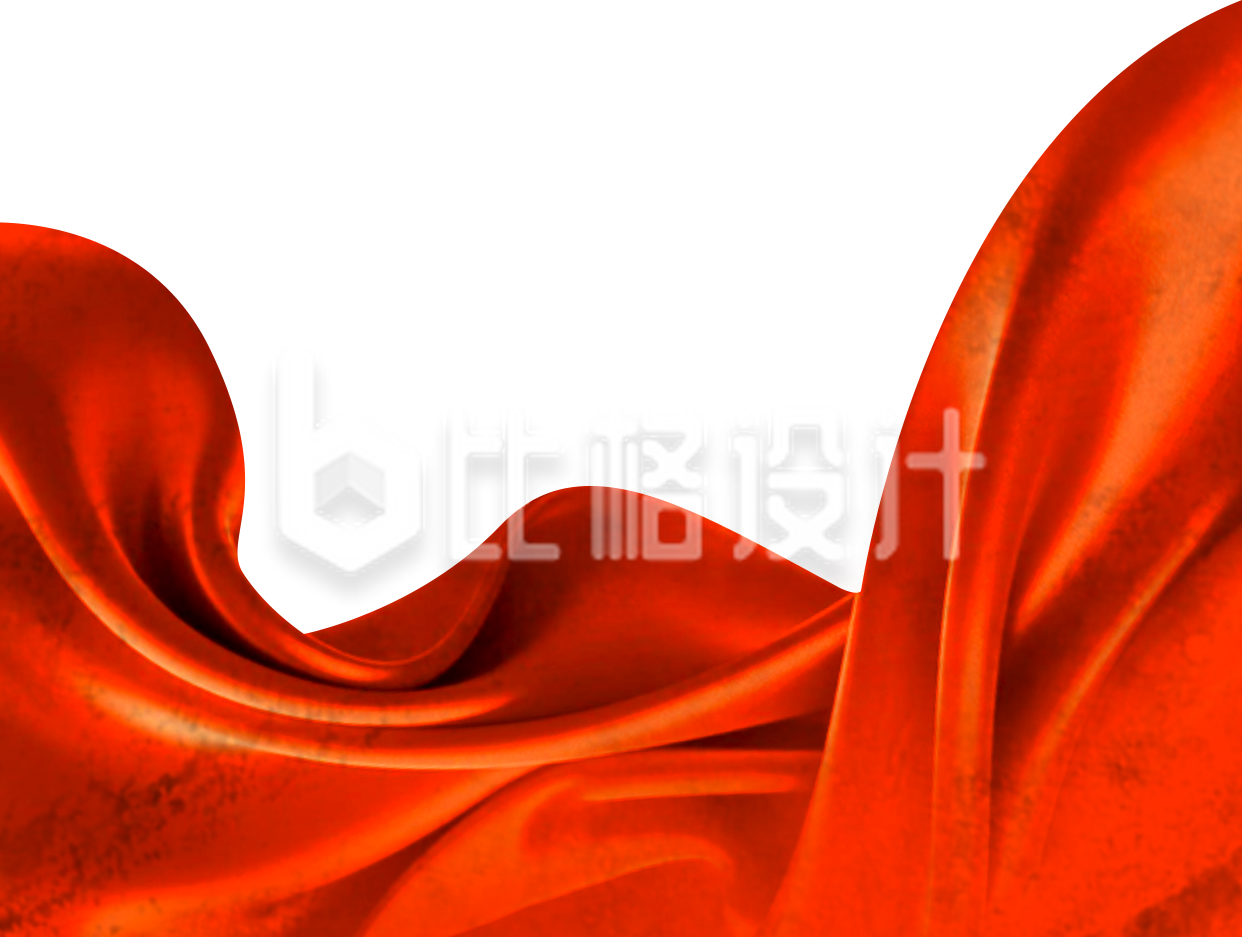 红色红绸手绘