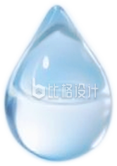 手绘蓝色水滴