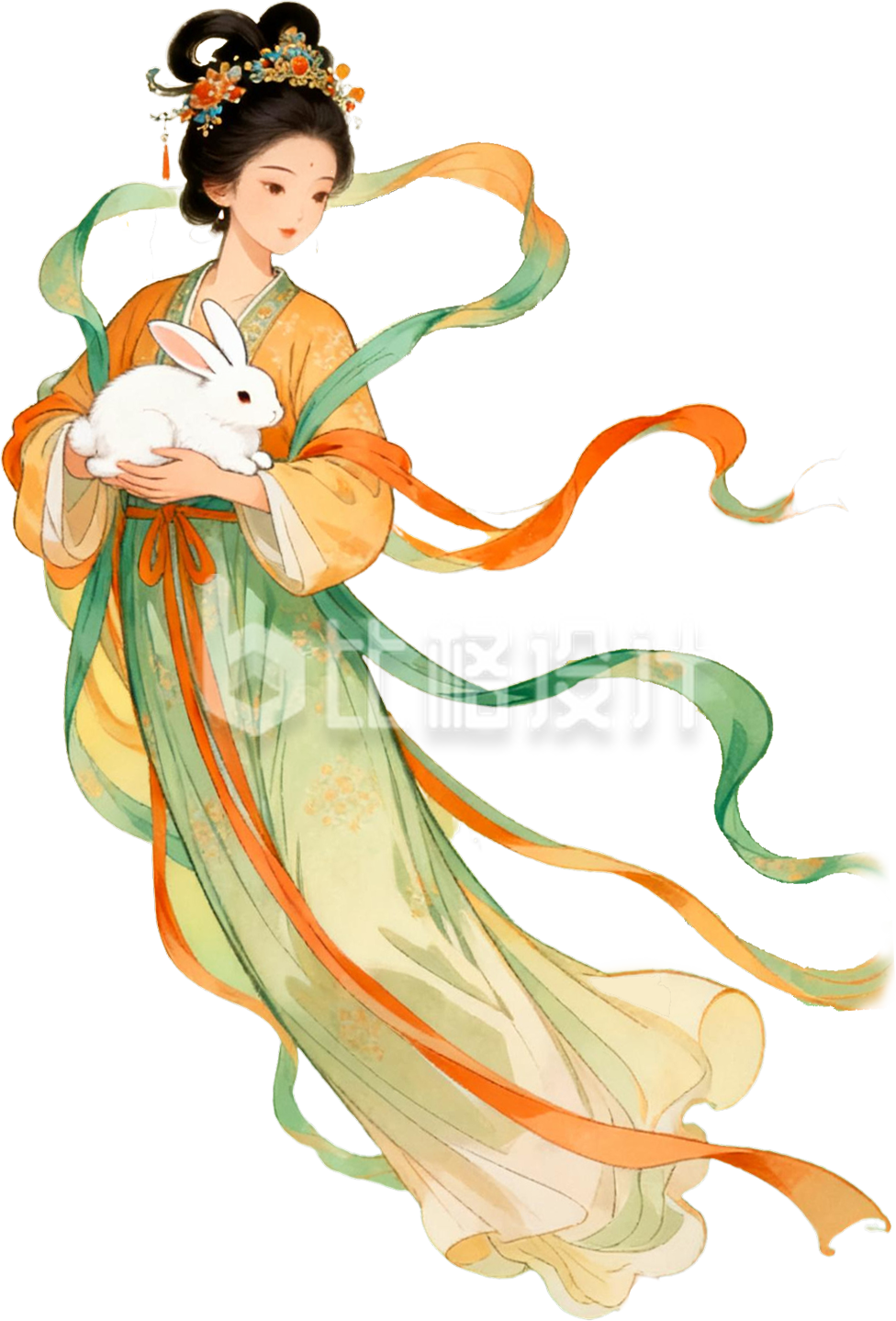 手绘嫦娥奔月