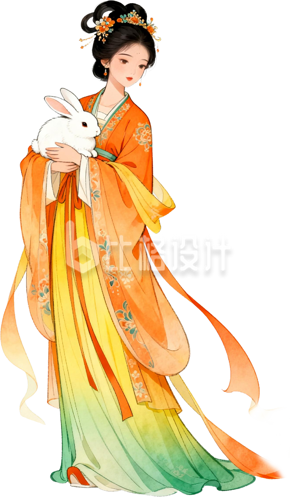 手绘嫦娥