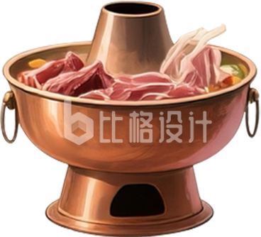 羊肉汤美食火锅手绘