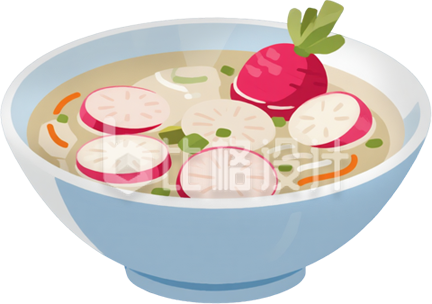 红萝卜汤美食手绘