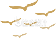 手绘鸟大雁