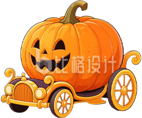 手绘南瓜马车