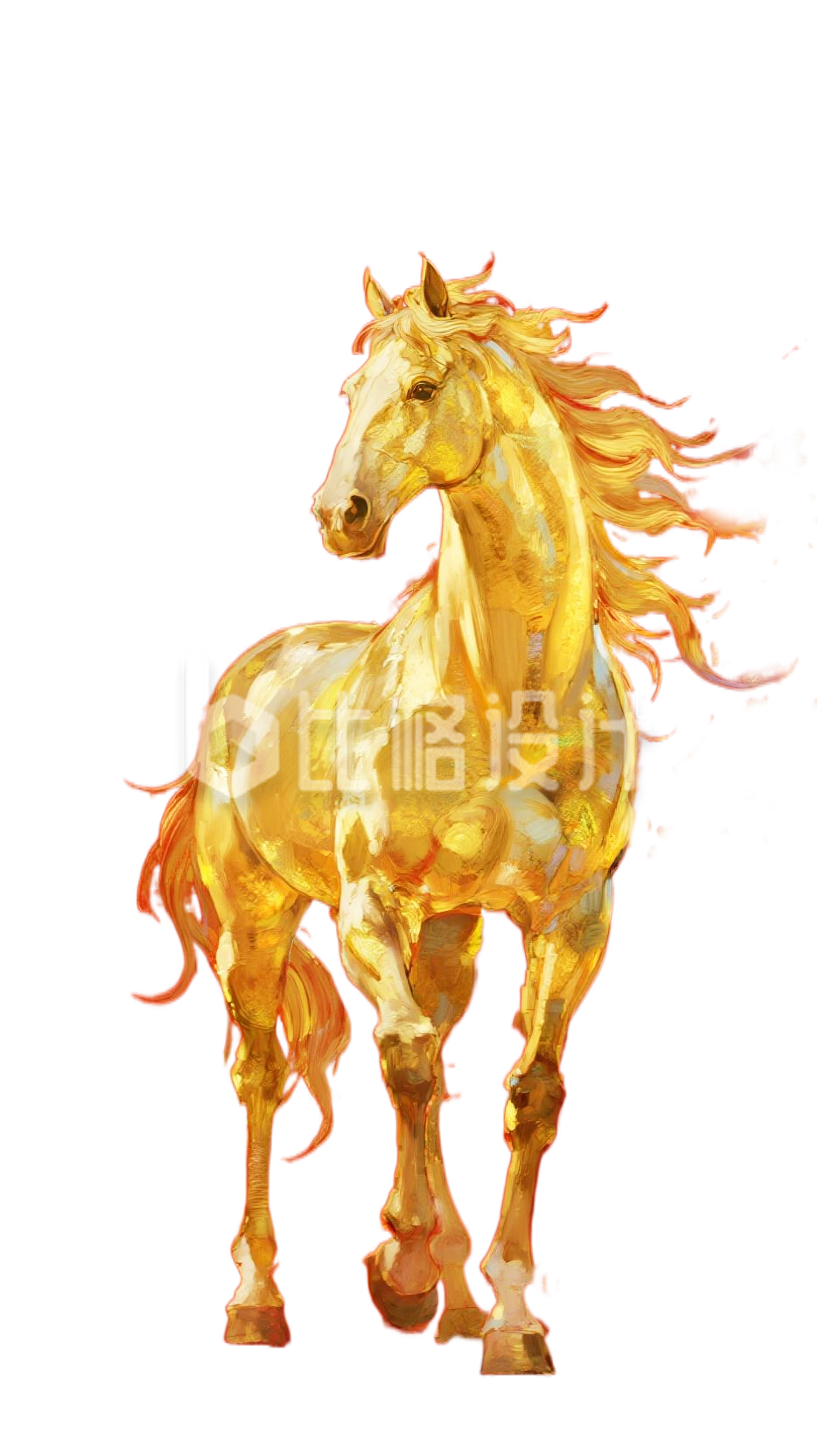 金色手绘马