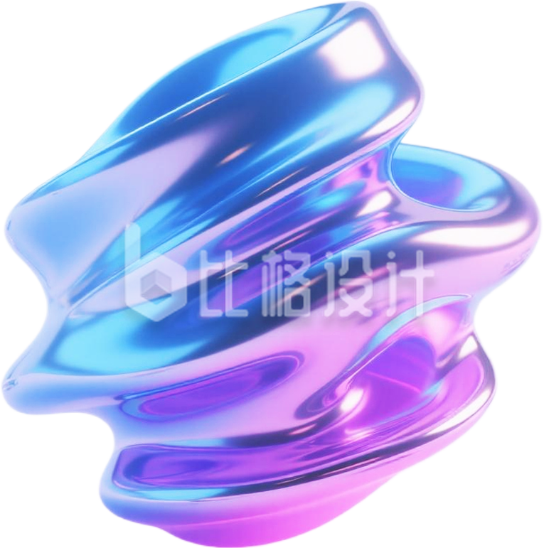3D紫色酸性抽象元素