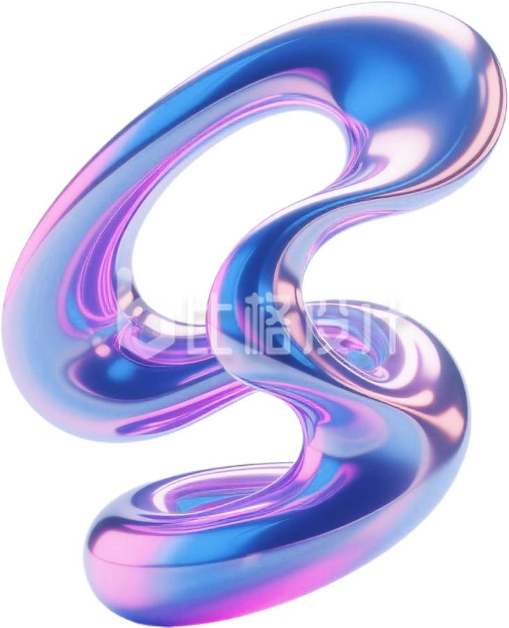 3D紫色酸性抽象元素