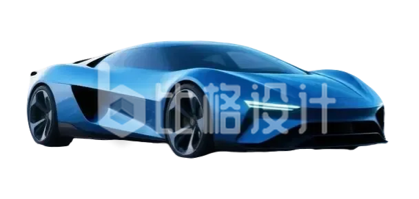 蓝色小汽车