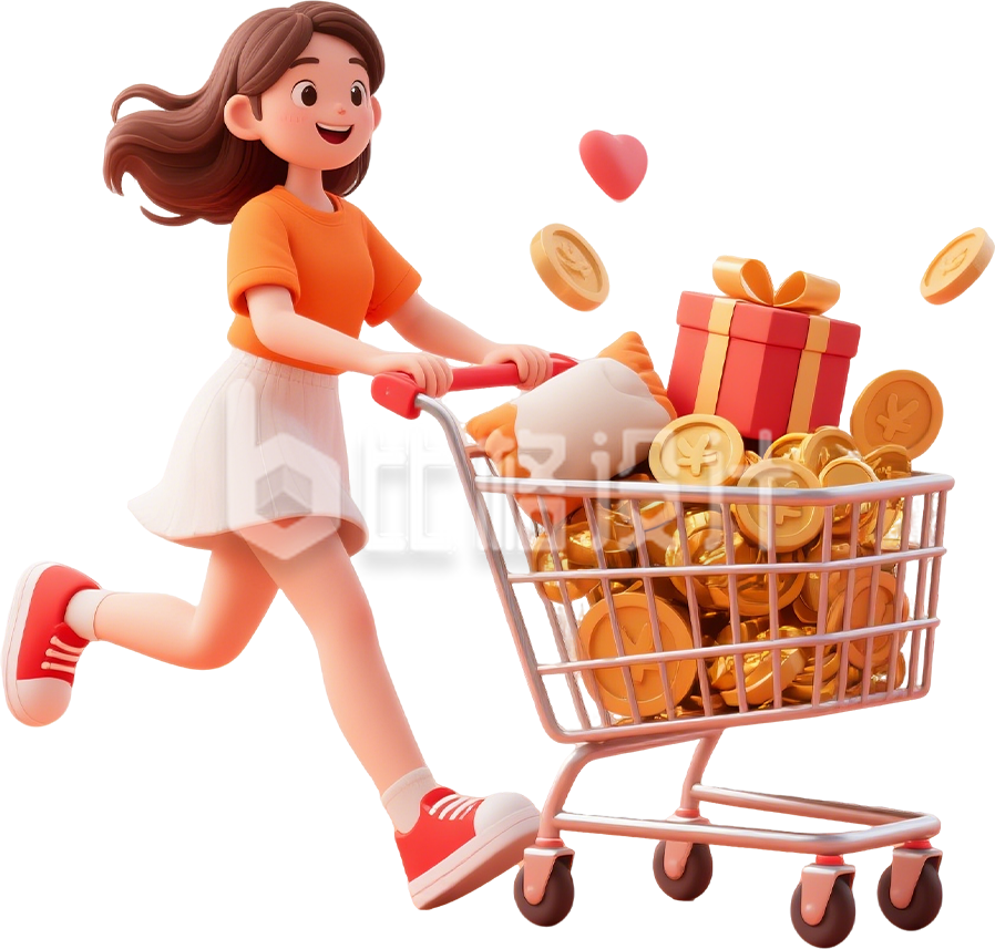电商购物3D女生