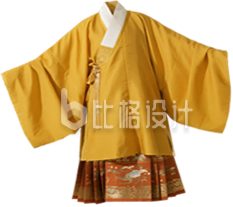 黄色汉服衣服免抠图片
