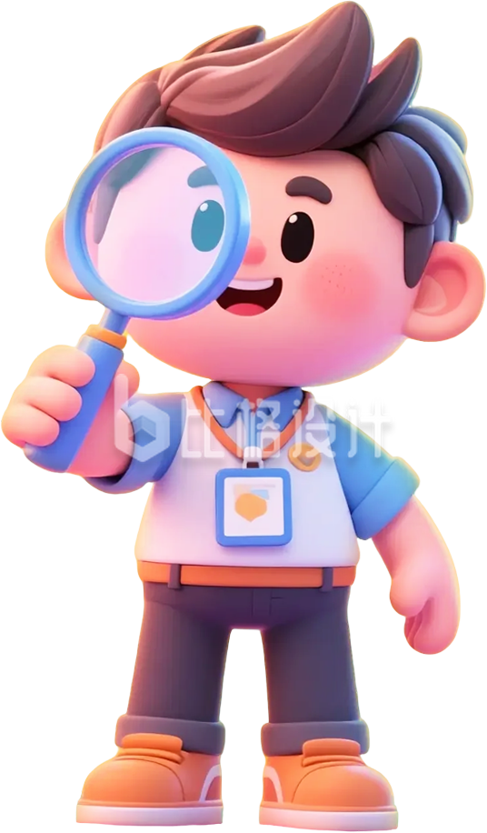 3D可爱卡通商务人士