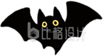 手绘万圣节蝙蝠