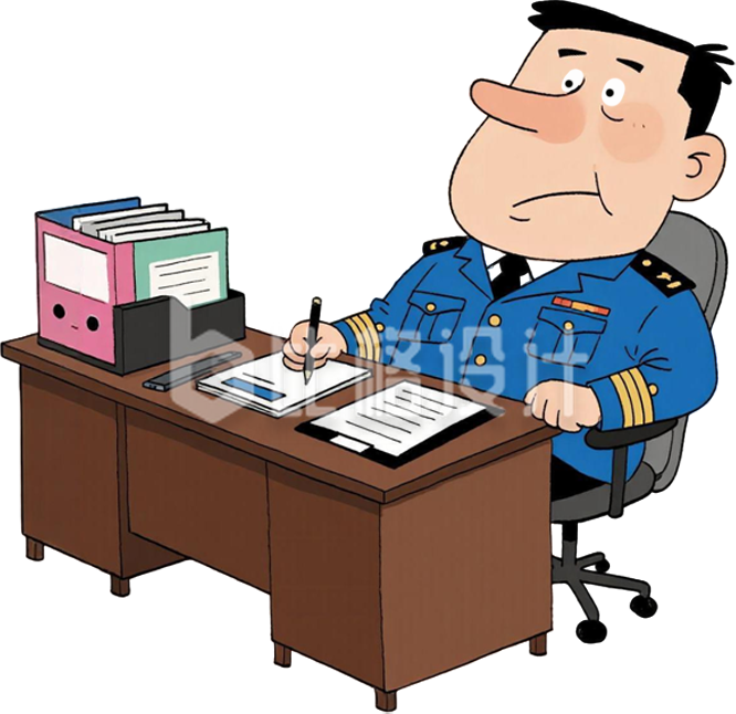 警察工作手绘