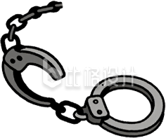 手铐手绘插画