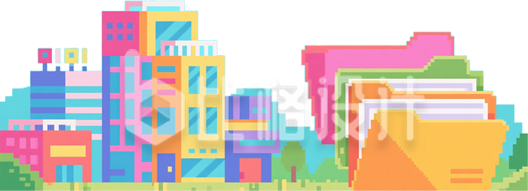 像素风城市景观