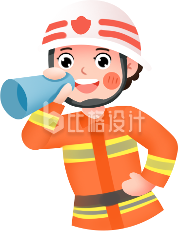 消防员手绘