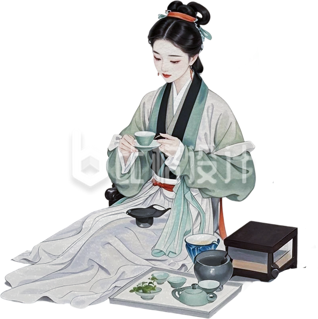 汉服女性插画