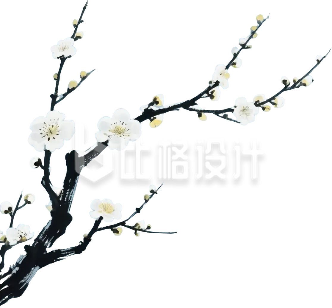 水墨梅花插画