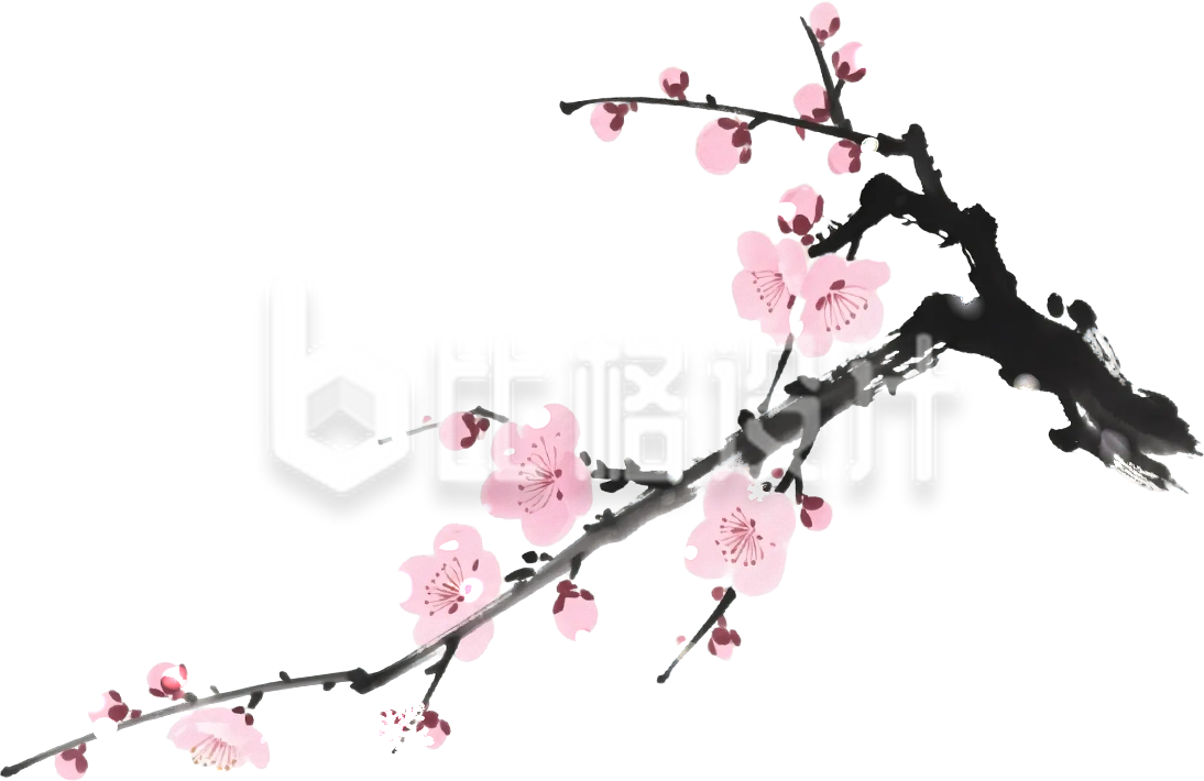 水墨梅花插画