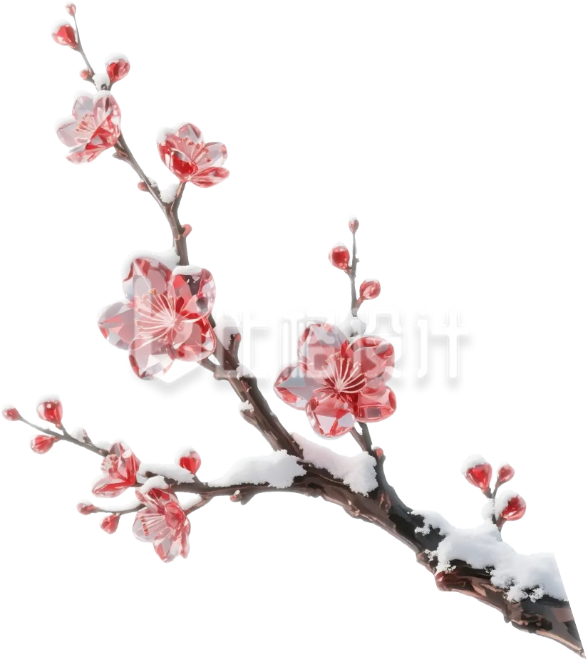 3D透明梅花