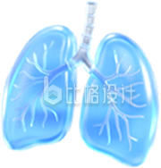 人体器官肺部医疗手绘