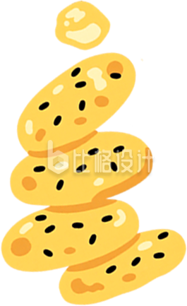 大饼手绘黄色