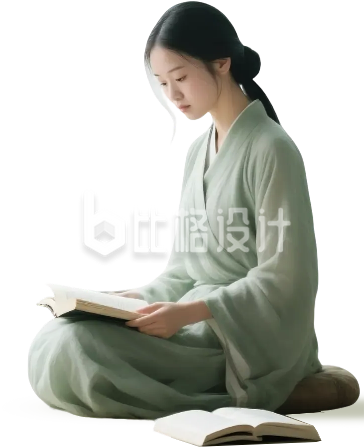 禅意汉服阅读女性