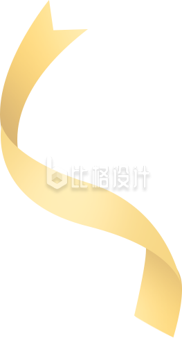 黄色丝带手绘