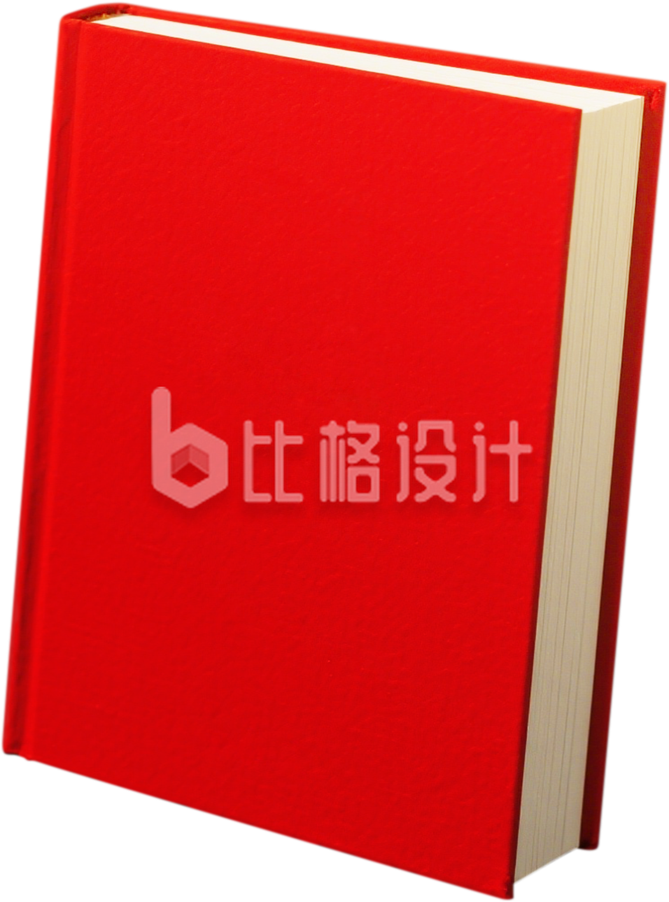 红色简约书本