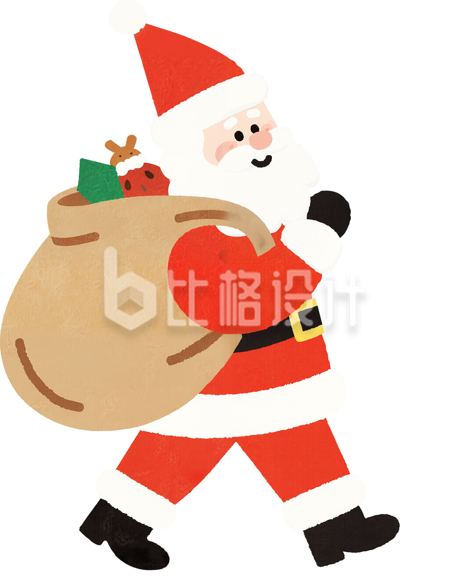 卡通手绘圣诞老人