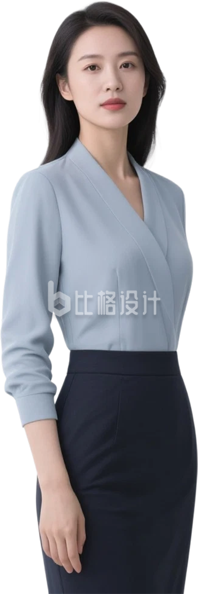 灰衣职场女性人物