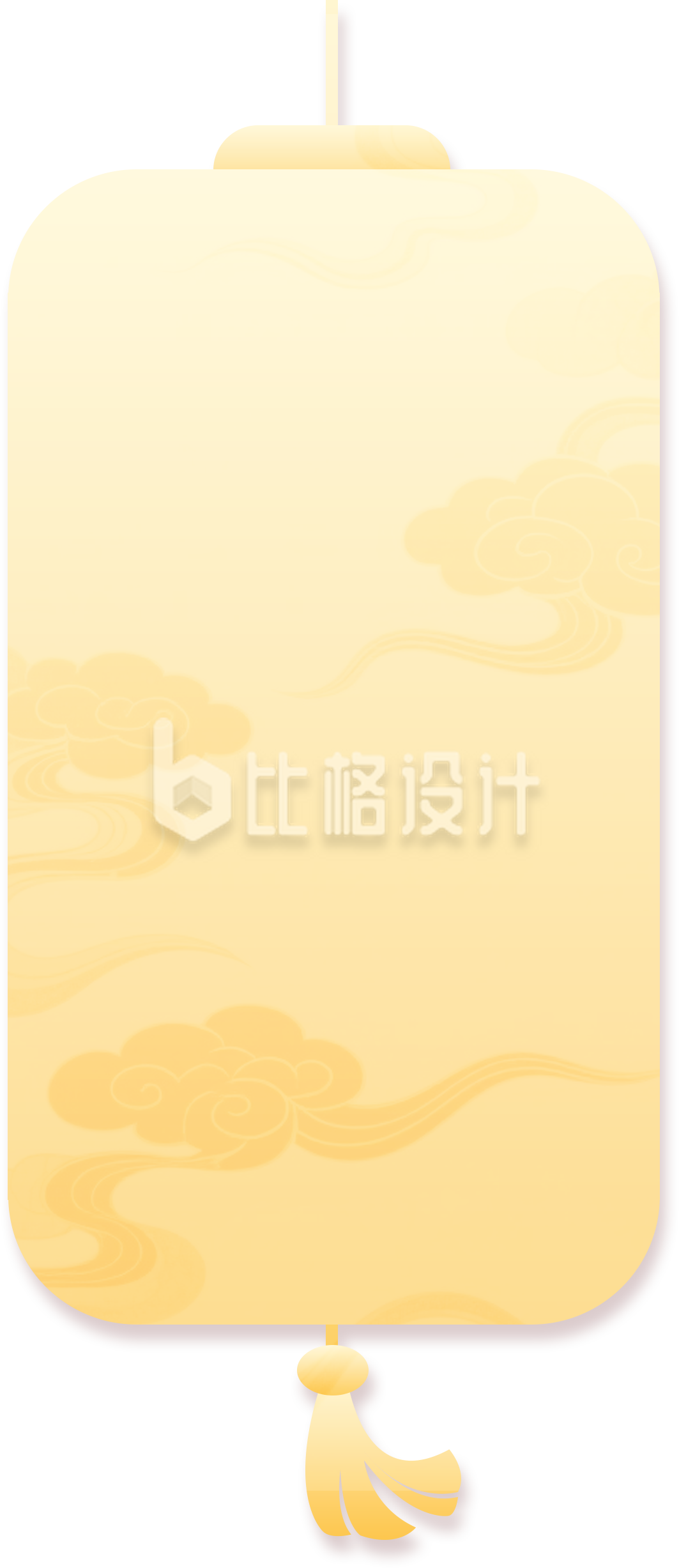 灯笼黄色手绘