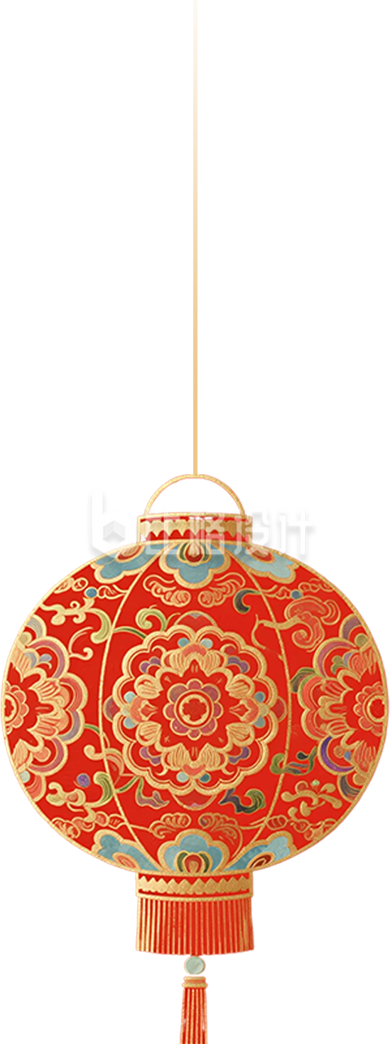 手绘红色中国风灯笼