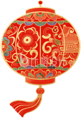 手绘红色中国风灯笼