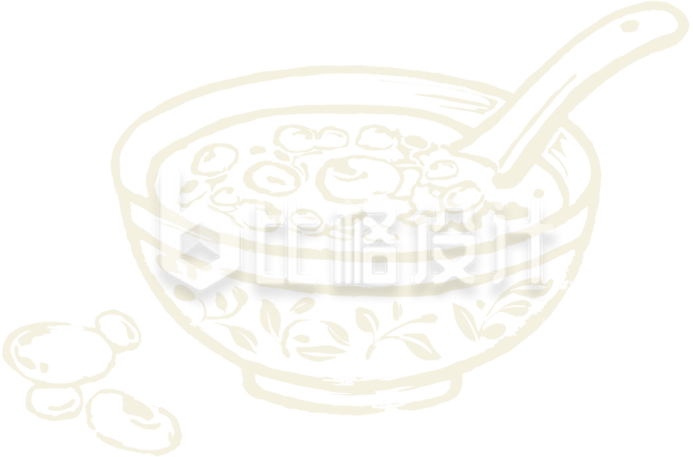 腊八粥线条手绘插画